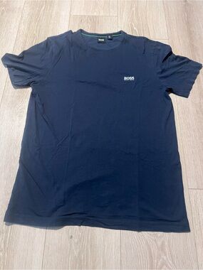 BOSS Men's Dark Navy Short Sleeve Logo Tee